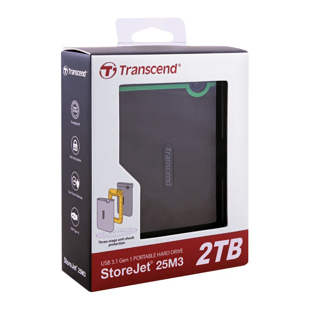 Transcend External HDD 2TB, Iron Grey