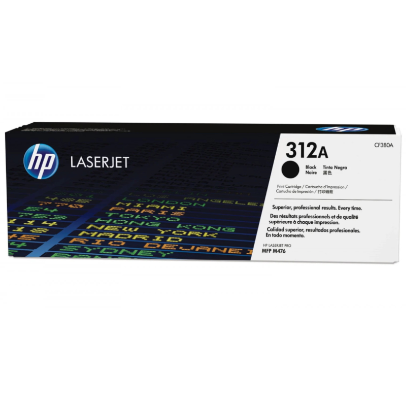 HP 312A Black Original LaserJet Toner Cartridge (CF380A)